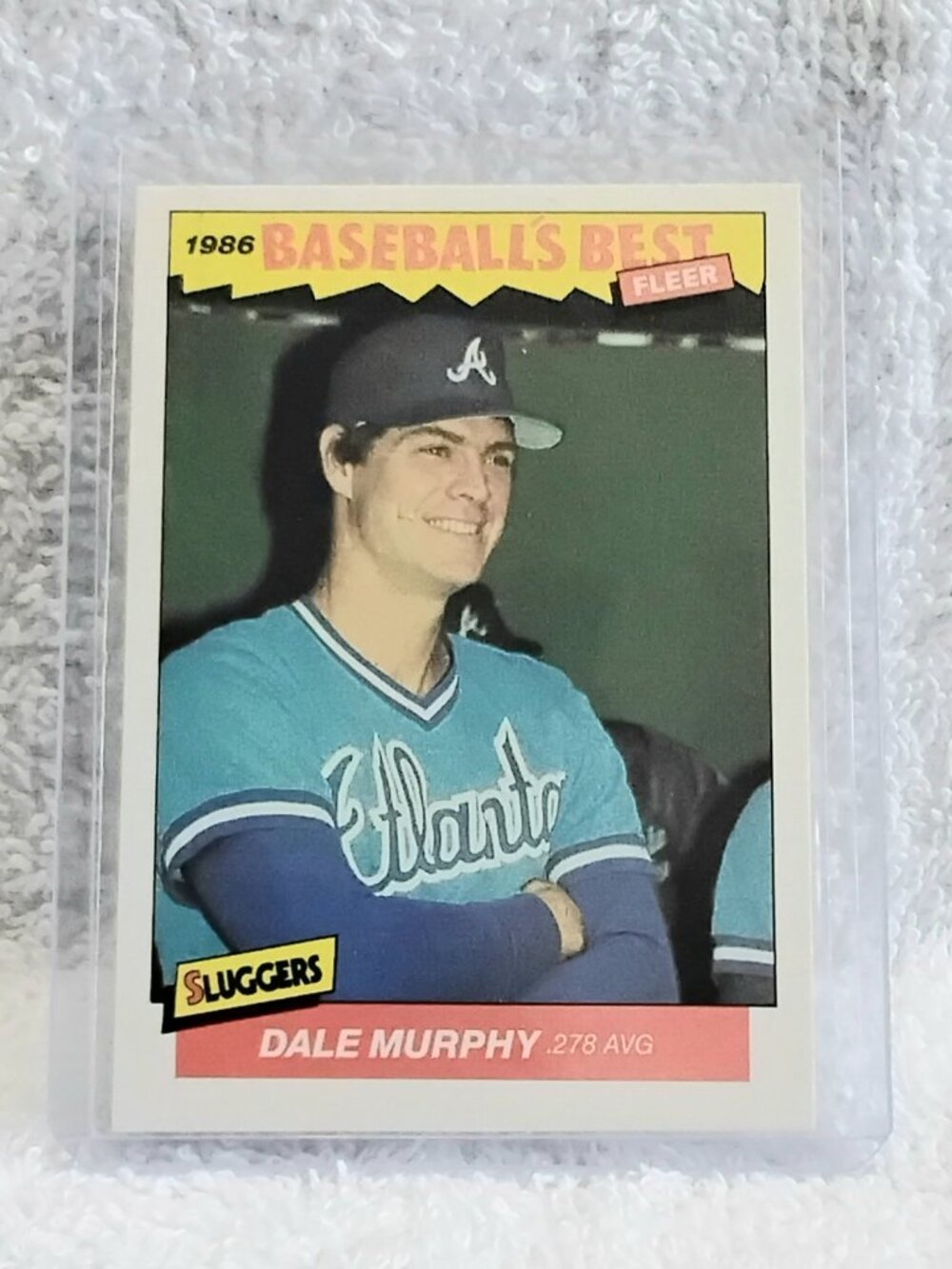 5/$20 Mint 1986 Fleer Dale Murphy Baseball's Best Sluggers MLB Card 24!!